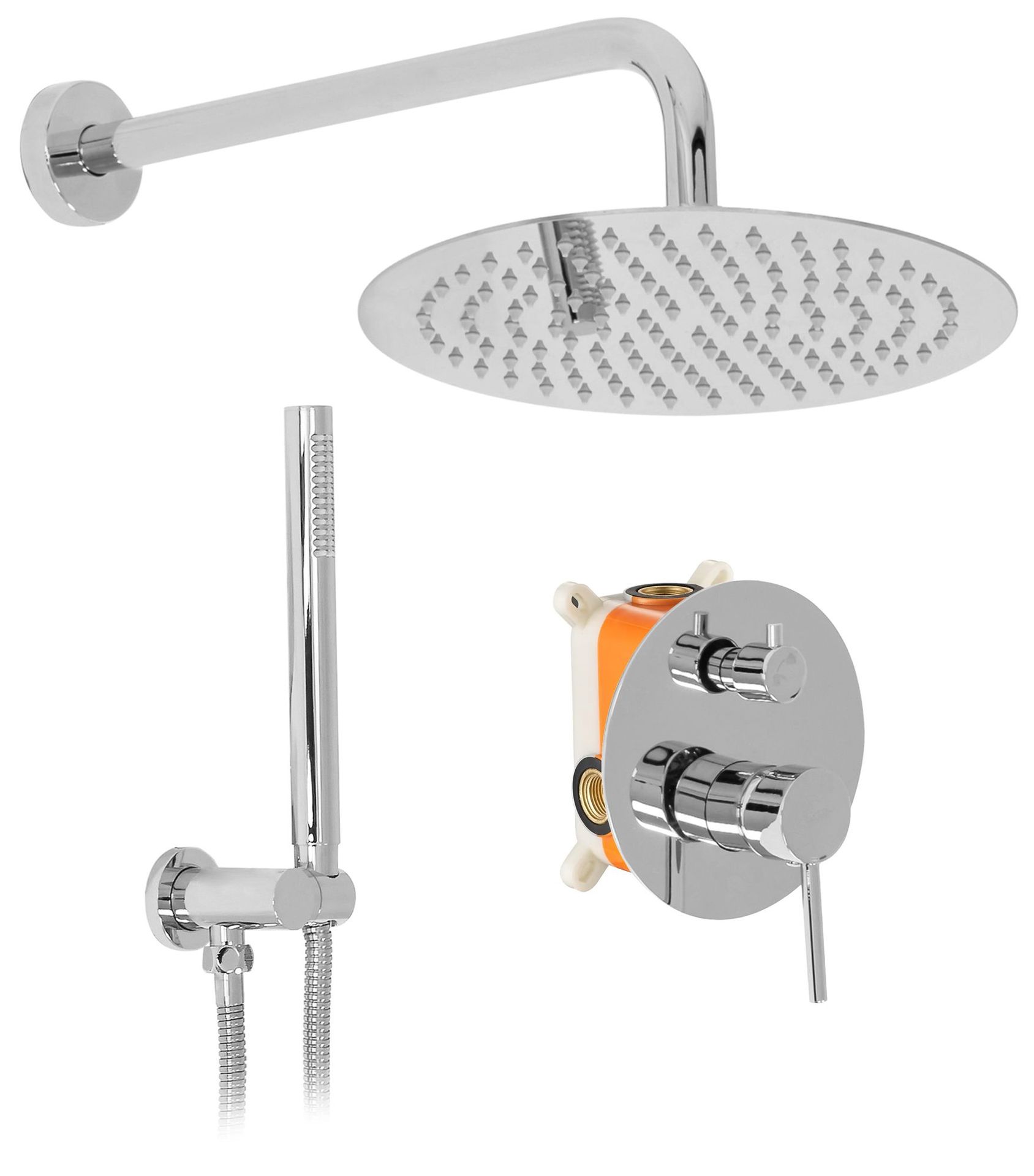 Rea Zestaw Natryskowy PODTYNKOWY Lungo chrom P8007