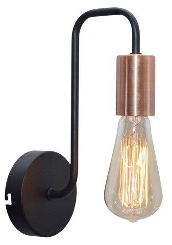 Candellux Kinkiet lampa ścienna Herpe 1x60W E27 czarny 21-66855