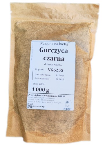 Toraf Nasiona na kiełki GORCZYCA CZARNA 1kg Nas000432