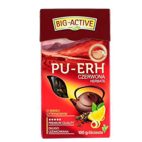 Bio-Active pu-erh lemon 100g liściasta