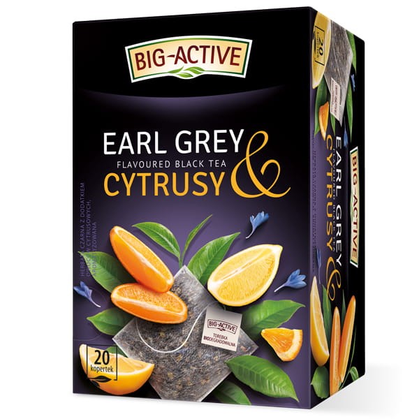 Big-Active Big-Active Earl Grey & Cytrusy Herbata czarna z cytrusami 40 g (20 torebek)
