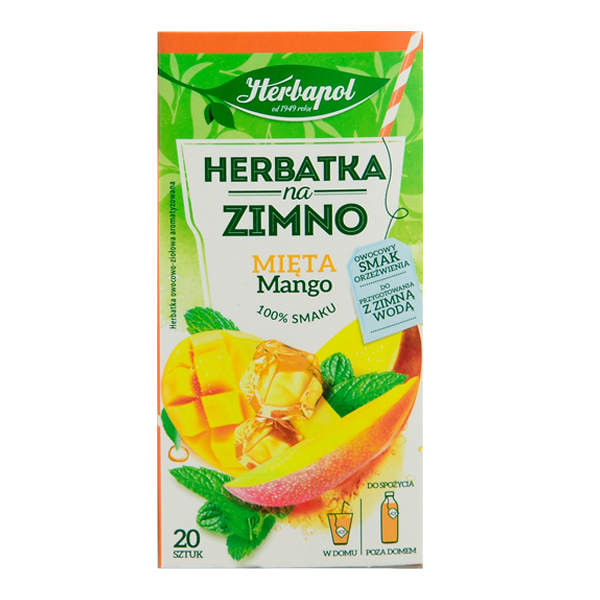 Herbapol Herbapol Herbatka na zimno mięta mango 36 g (20 x 1,8 g)