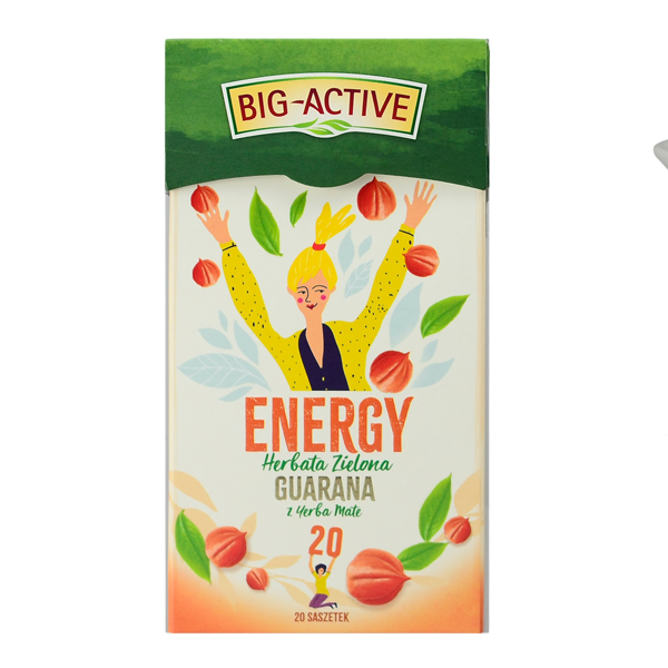 Big-Active Big-Active Energy Herbata zielona guarana z yerba mate 30 g (20 x 1,5 g)