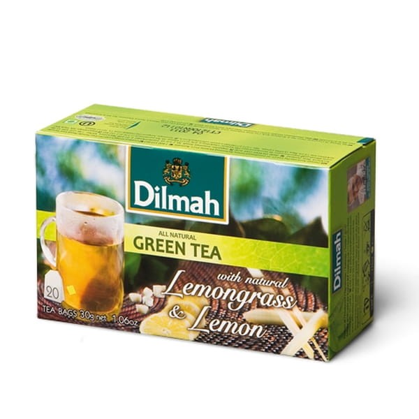 Dilmah Herbata zielona z trawą cytrynową i cytryną 20 torebek
