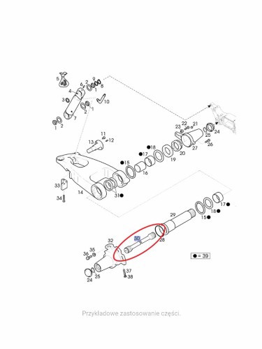 NEW HOLLAND CASE DRĄŻEK CASE CNH 340463A1 340463A1