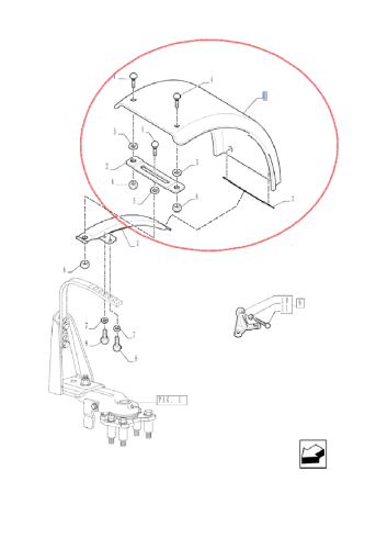 NEW HOLLAND CASE BŁOTNIK CNH 87543531 - 420mm 87543531