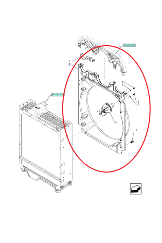NEW HOLLAND CASE OBUDOWA WENTYLATORA CNH 47702425 - 47644827 47702425