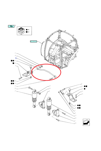 NEW HOLLAND CASE DRĄŻEK STABILIZATORA CNH 87591850 87591850