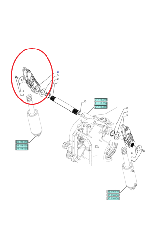 NEW HOLLAND CASE RAMIĘ PODNOŚNIKA LEWE CNH 48042380 48042380