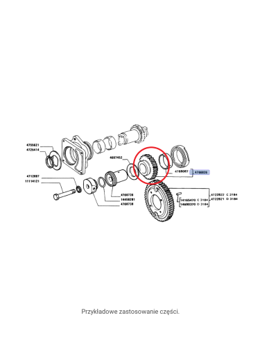 NEW HOLLAND CASE Koło zębate napędu - pośrednie - CNH 4766826 4766826