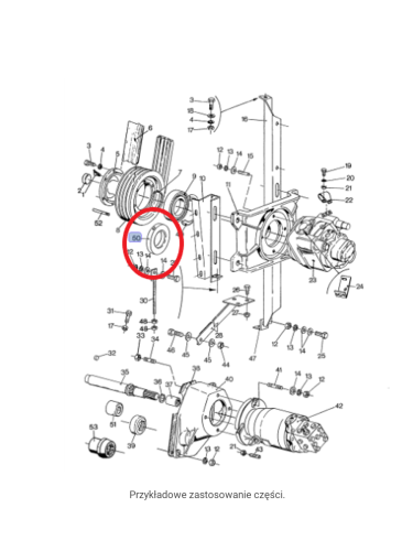 NEW HOLLAND CASE Pierścień dystansowy 80,5 x 124,95 x 12mm CNH 80448716 80448716