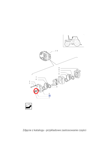 NEW HOLLAND CASE Uszczelka pompy CNH 5147372 5147372