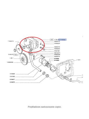 NEW HOLLAND CASE Pompa oleju silnika CNH 5135305 5135305