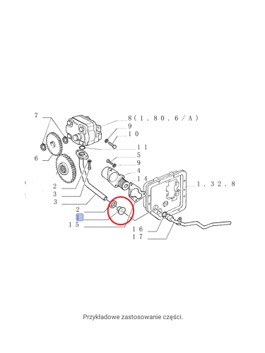 NEW HOLLAND CASE Uszczelka przewodu hydraulicznego CNH 5154870 5154870