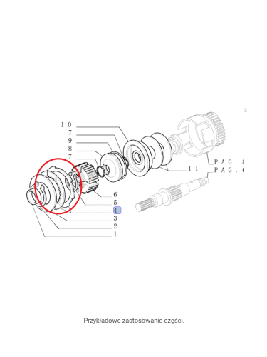 NEW HOLLAND CASE Komplet tarcz wałka CNH 5163903 5163903