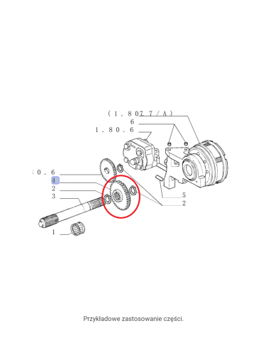 NEW HOLLAND CASE Koło zębate wałka WOM CNH 5161710 5161710