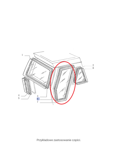 NEW HOLLAND CASE Uszczelka szyby drzwi CNH 5130881 5130881