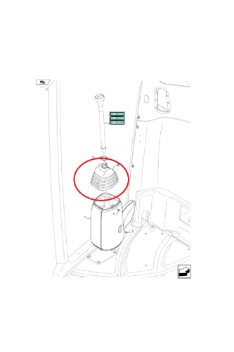NEW HOLLAND CASE Osłona - mieszek dźwigni zmiany biegów CNH 47480642 - 84482252