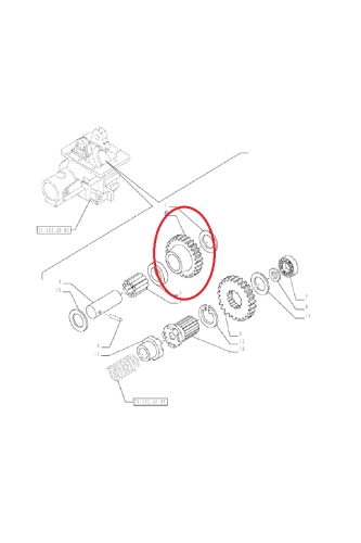 NEW HOLLAND Koło zębate przekładni CNH 84336754