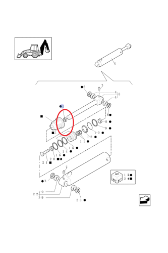 NEW HOLLAND CASE Uszczelka siłownika hydraulicznego CNH 87414979 87414979