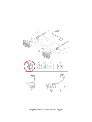 NEW HOLLAND CASE Przełącznik dwustabilny świateł roboczych CNH CASE 1-40-158-601 1-40-158-601