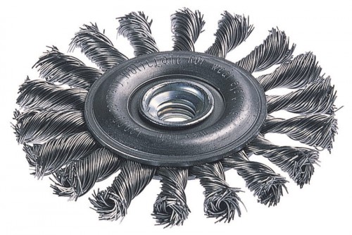 Wolfcraft Szczotka druciana tarczowa 100 mm z drutem splatanym do szlifierki kąt (2701000)