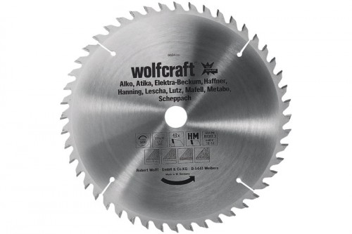 WOLFCRAFT tarcza tnąca do drewna - seria pomarańczowa, Średnica (mm): 300, Sz (6682000)