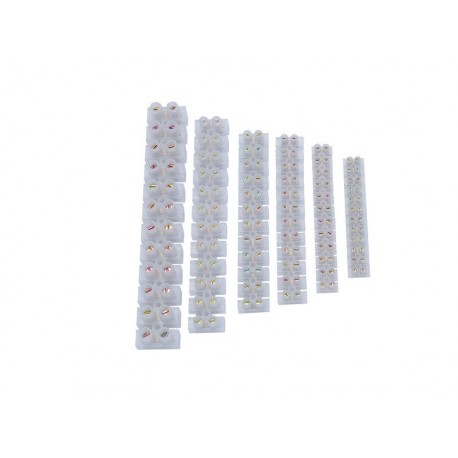 BEMKO Listwa zaciskowa gwintowana E05 12x25 biały E05-CS250