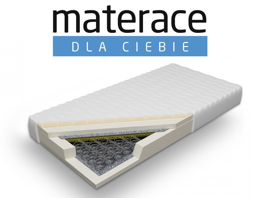 Materac bonellowy z lateksem Temida Materace Dla Ciebie 200 x 200
