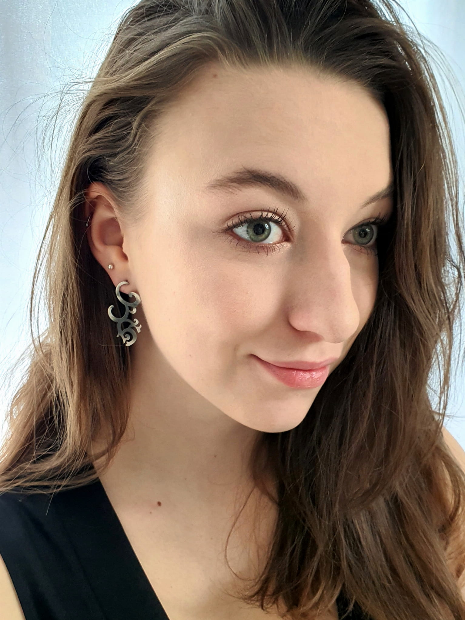 Florencja duża sztyft w modelu - kolczyki srebrne