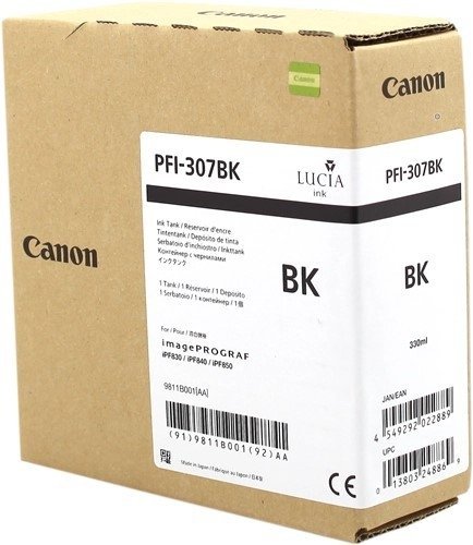 Canon Tusz PFI-307BK black 330ml do iPF830 iPF840 iPF850