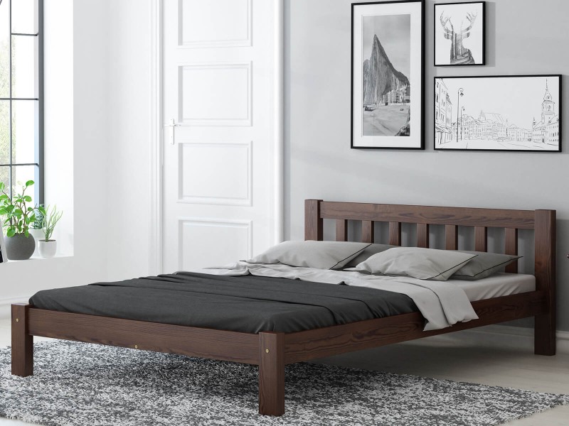 Łóżko sosnowe Ofelia 120x200 orzech