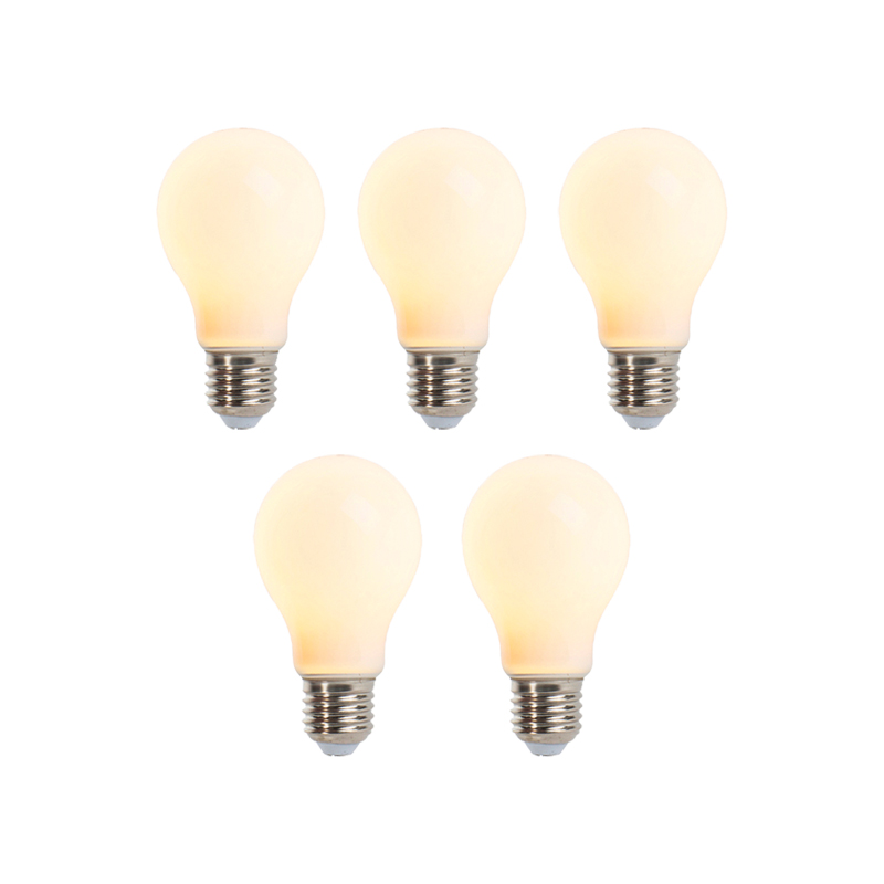 LUEDD Zestaw 5 ściemnialnych lamp LED E27 A60 mat 5W 380lm