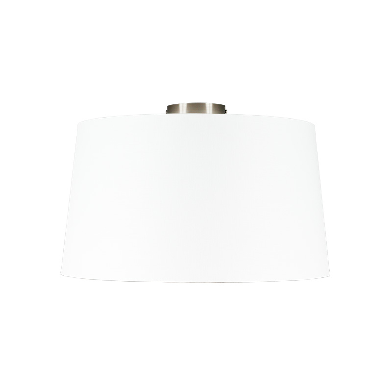 QAZQA Nowoczesny plafon stal klosz biały 45cm - Combi