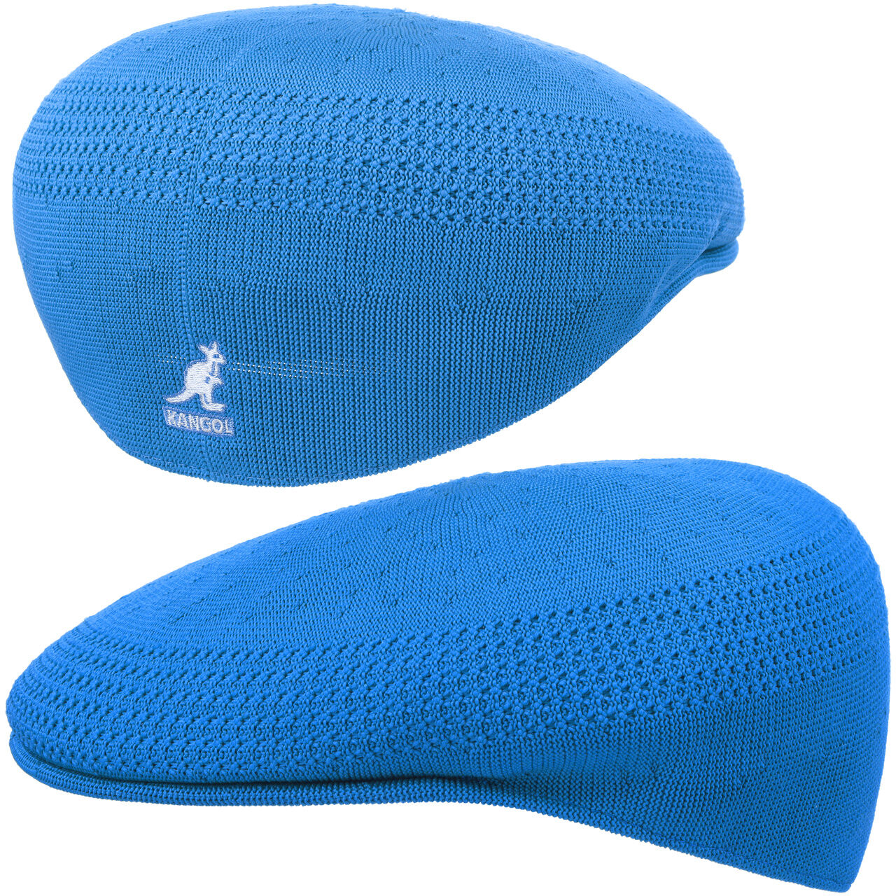 Płaski Kaszkiet 504 Tropic Ventair by Kangol, ultramaryna, S (54-55 cm)