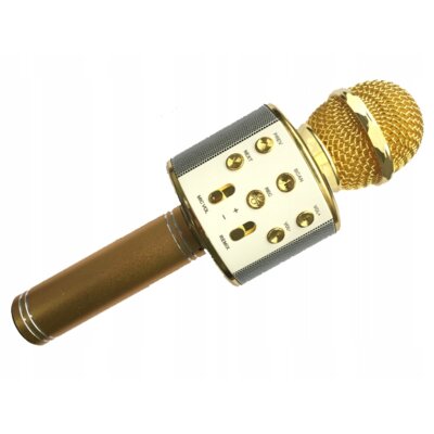 XREC Mikrofon Xrec Mikrofon Karaoke Głośnik Bluetooth Ws858 Złoty SB4989