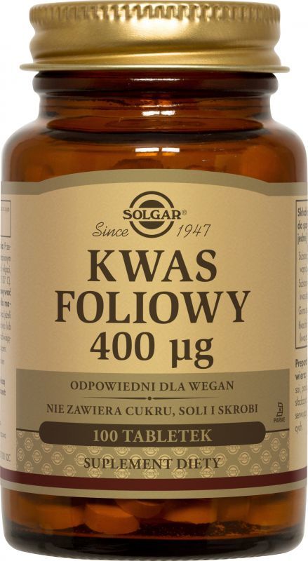 Solgar Kwas foliowy 400mg 100 szt.