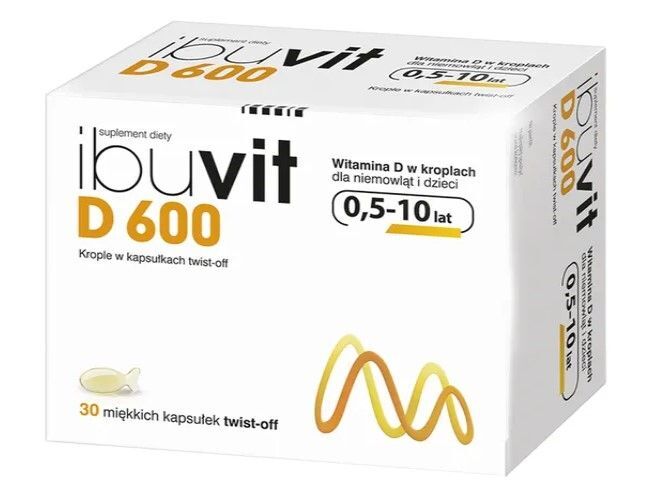 Фото - Вітаміни й мінерали Medana Ibuvit D 600 j.m. x30 kapsułek "twist-off" 