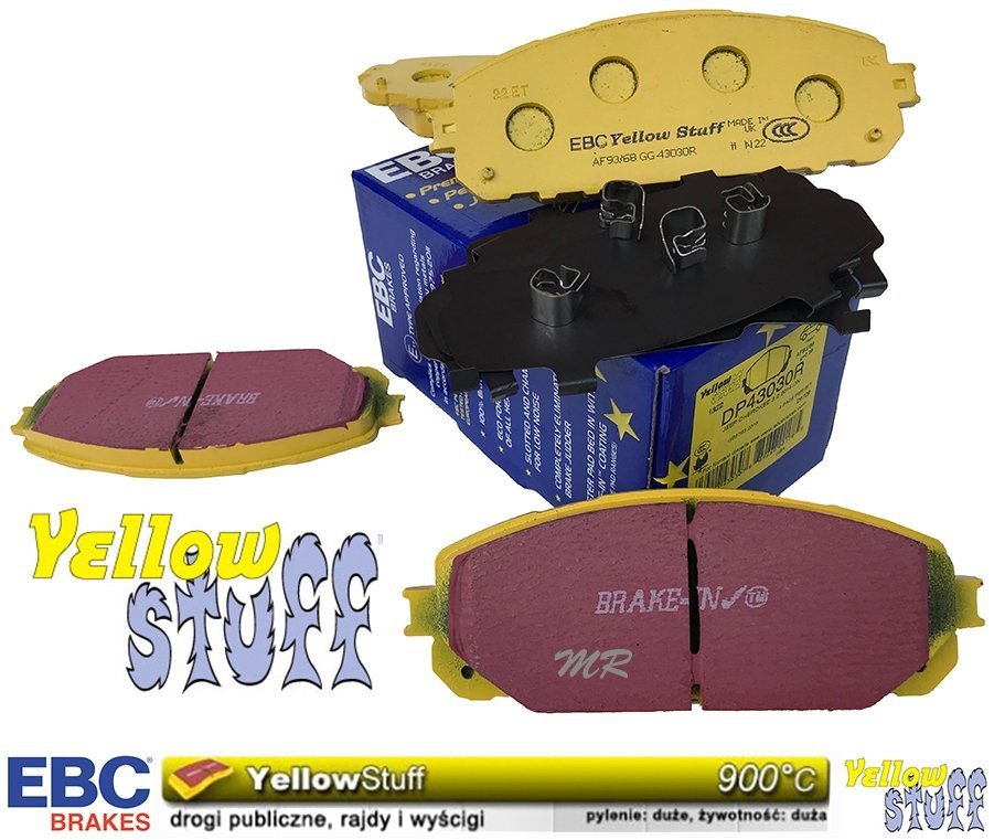 Klocki hamulcowe przednie zacisk 2-tłoki EBC YellowStuff Jeep Cherokee 2014-