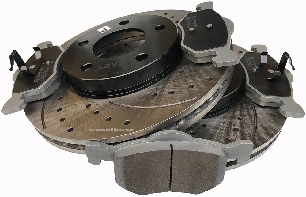 Przednie klocki + WIERCONE tarcze hamulcowe Mercury Mariner 2006-2007