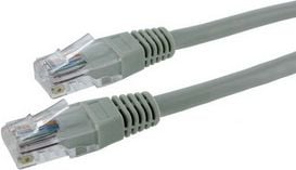 4World patchcord RJ45, osłonka zalewana, kat. 5e UTP, 0.5 m, szary 06559