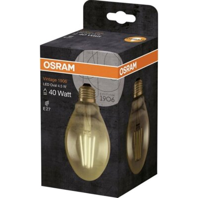 Osram Ledvance Vintage 1906 led cl oval fil gold 40 non-dim 4,5w/825 e27