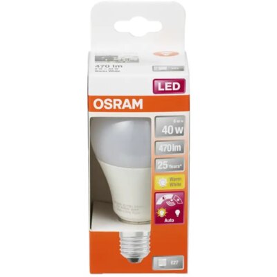 Osram żarówka LED E27 6W opalowa czujnik światła