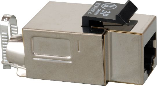 Solarix STP CAT5e RJ45 Keystone czarny samogwintująca SXKJ-5E-STP-BK-SA SXKJ5ESTPBKSA