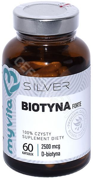 MYVITA SILVER 100% Biotyna 2500mcg, 60kaps. MyVita 21PRJBIOT1