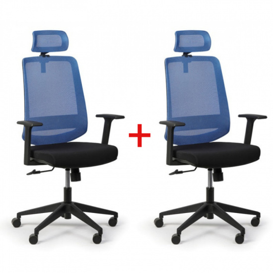 B2B Partner Krzesło biurowe Rich 1 + 1 GRATIS, niebieski 407037