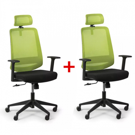 B2B Partner Krzesło biurowe Rich 1 + 1 GRATIS, zielony 407038
