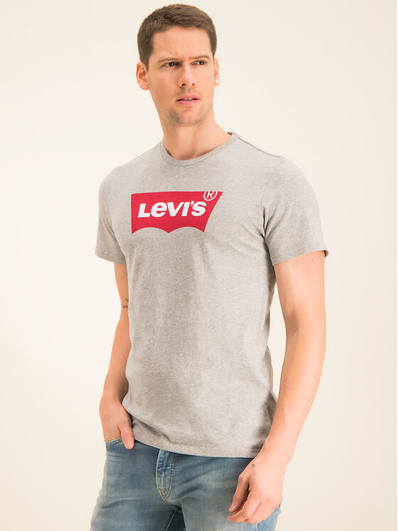 Levi's T-Shirt Housemark Tee 17783-0138 Szary Regular Fit