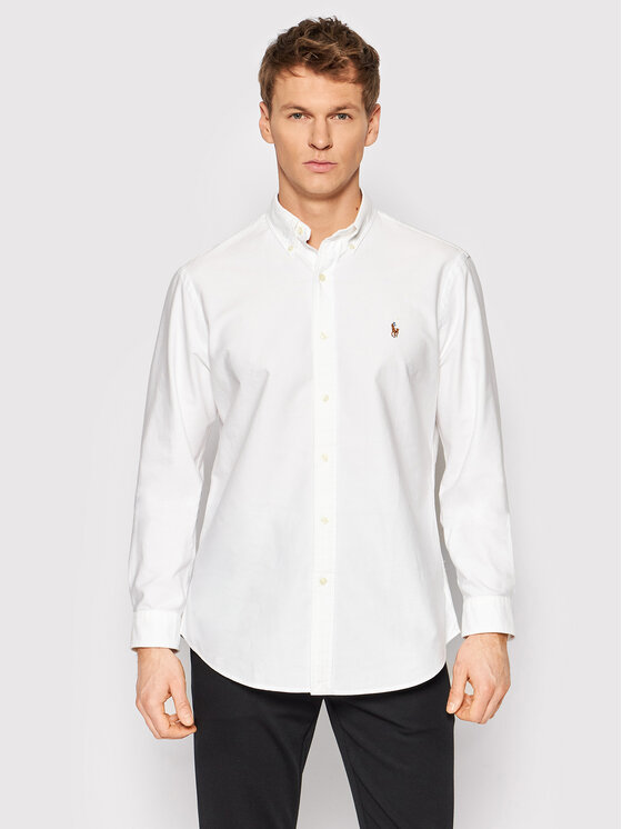 Ralph Lauren Polo Koszula Core Replen 710792041 Biały Custom Fit