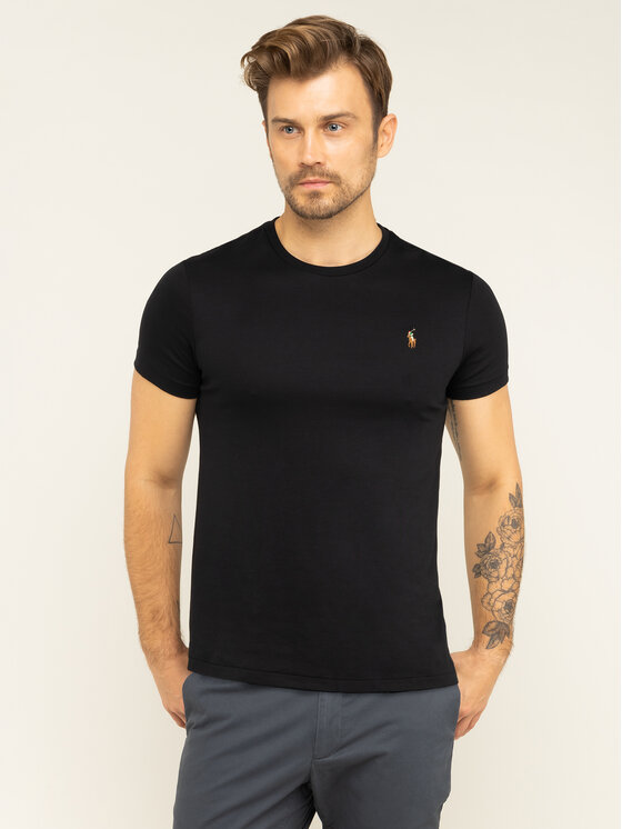 Ralph Lauren Polo T-Shirt 710740727 Czarny Custom Slim Fit
